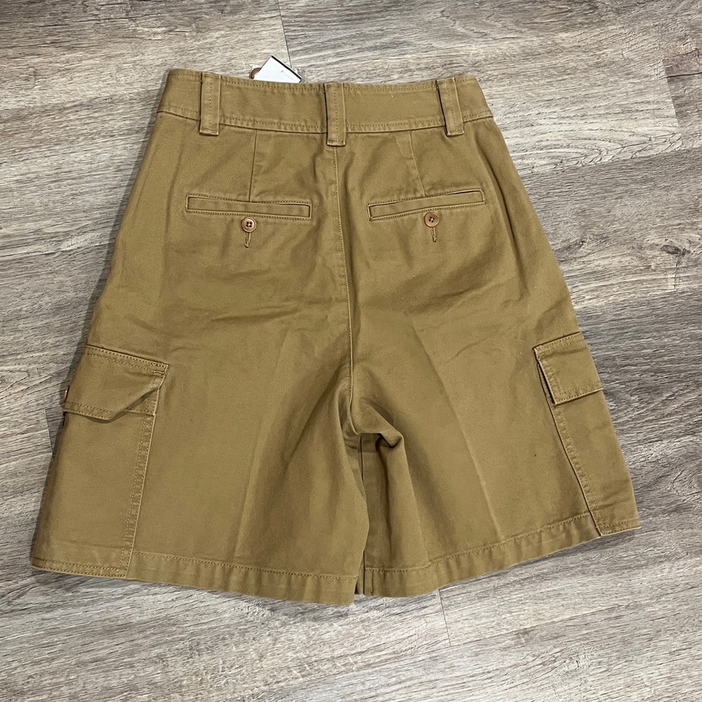 Madewell Dark Khaki Chino Women’s Cargo Shorts Size 00 New With Tags - Picture 7 of 8